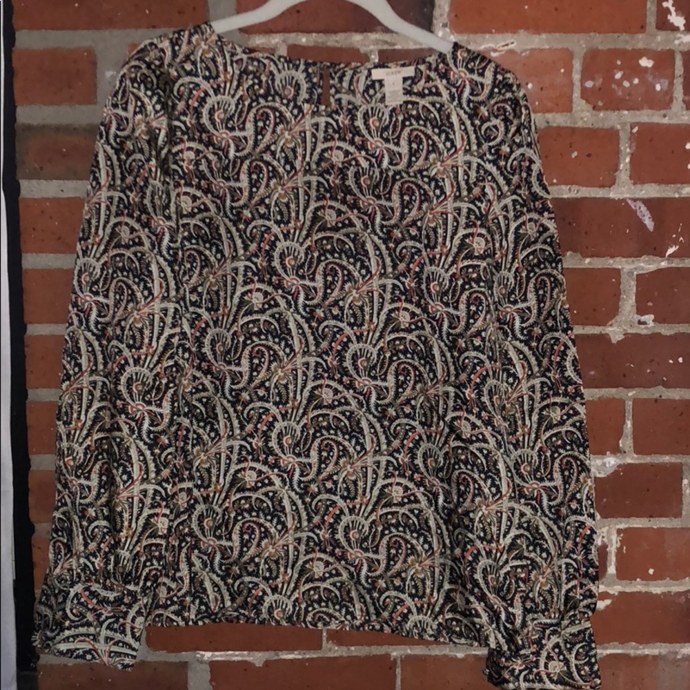 Paisley Jcrew silk Blouse